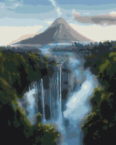 Картини за номерами Водоспад біля гір 40x50 Brushme BS31413