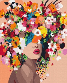 Картины по номерам Цветочная нимфа 48x60 Brushme BS41053L