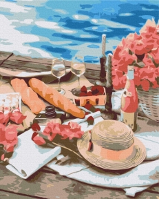 Картины по номерам Пикник рядом с морем 48x60 Brushme BS51331L