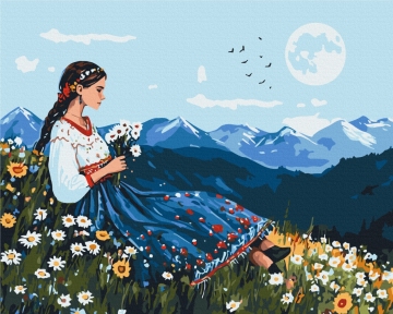 Картины по номерам Цветущий холм 40x50 Brushme BS54379