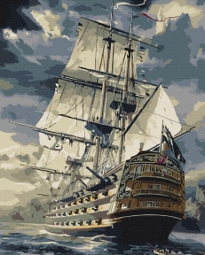 Картины по номерам Бригантина тёмная 48x60 Brushme BS6923L