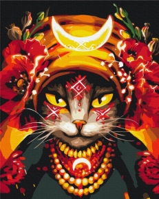 Картины по номерам Кошка  Мольфарка ©Марианна Пащук 48x60 Brushme BS53282L