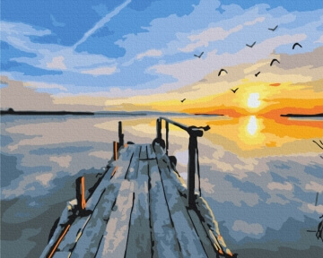 Картини за номерами Захід біля пристані 40x50 Brushme BS23810