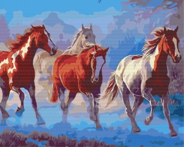 Картины по номерам Гордий табун 40x50 Brushme BS8467