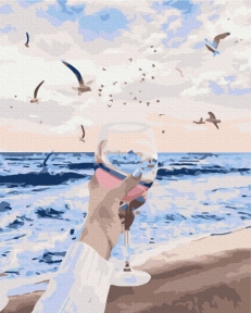 Картини за номерами Море у келиху 48x60 Brushme BS52416L