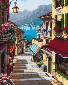 Картины по номерам Итальянская улочка 48x60 Brushme BS51962L