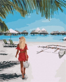 Картины по номерам Лазурний берег 40x50 Brushme BS28185