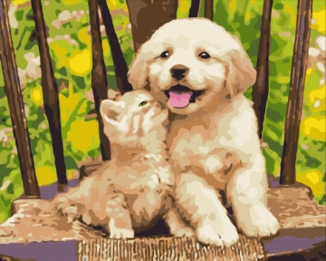Картины по номерам Маленькие друзья 48x60 Brushme BS39280L