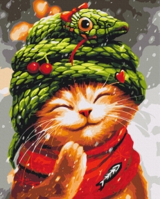 Картины по номерам Новый год со змейкой © Марианна Пащук 40x50 Brushme BS54254