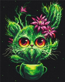 Картины по номерам Котенок кактусёнок © Марианна Пащук 48x60 Brushme BS53868L
