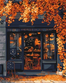 Картины по номерам Кофейня на углу 40x50 Brushme BS54383