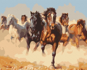 Картины по номерам Лошади 48x60 Brushme BS8945L