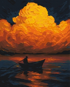 Картины по номерам Тишина пылающего заката © Oleg Loburak 40x50 Brushme BS54531