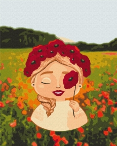 Картини за номерами Маковий віночок ©Лілі Демачкович 48x60 Brushme BS53284L