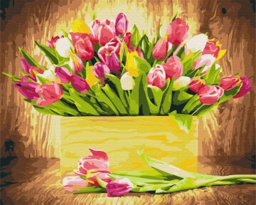 Картины по номерам Святкові тюльпани 40x50 Brushme BS5666