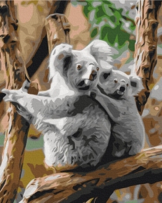 Картини за номерами Сімя коал 48x60 Brushme BS52451L