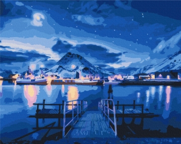 Картины по номерам Отблески полярного сияния 48x60 Brushme BS52595L