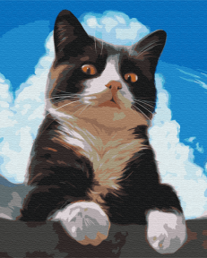 Картины по номерам Допитливий котик 40x50 Brushme BS51941