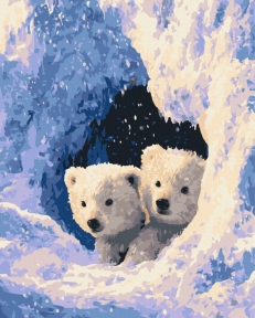 Картины по номерам Белые медведи 40x50 Brushme BS54506