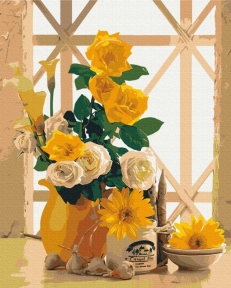 Картини за номерами Жовтий натюрморт 48x60 Brushme BS51402L