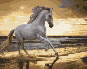 Картини за номерами Біг риссю на узбережжі 48x60 Brushme BS30903L