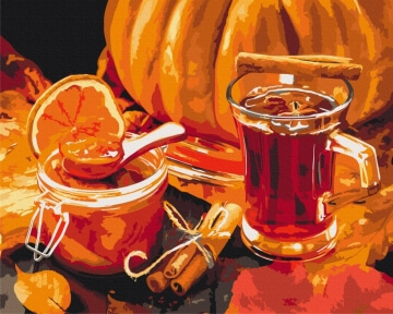 Картини за номерами Осінній чай 48x60 Brushme BS52636L