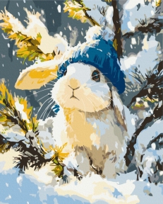 Картины по номерам Белый снежок с хвостиком 40x50 Brushme BS54494