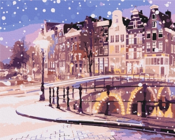 Картини за номерами Казка зимового Амстердама 48x60 Brushme BS52739L