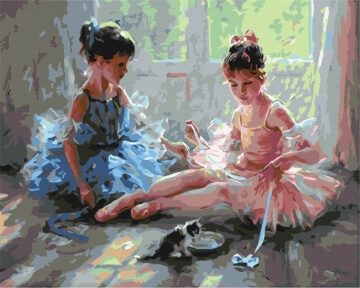 Картини за номерами Балерини з кошеням 40x50 Brushme BS51984