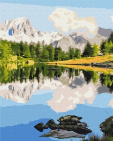 Картины по номерам Горное зеркало 48x60 Brushme BS52563L