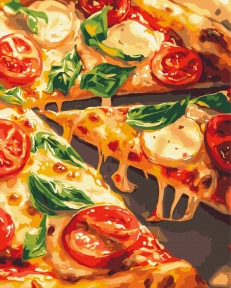Картины по номерам Ароматная пицца 40x50 Brushme BS54441