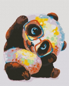 Картини за номерами Райдужна панда 48x60 Brushme BS52172L
