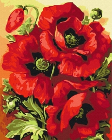 Картини за номерами Друк у маках 48x60 Brushme BS52284L