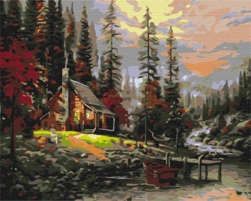 Картины по номерам Будиночок в лісі 40x50 Brushme BS51957