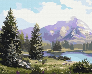 Картины по номерам Чудові гори 40x50 Brushme BS44473