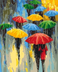 Картини за номерами Дощ кольоровий 40x50 Brushme BS53048