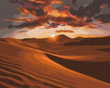 Картины по номерам Закат в пустыне 48x60 Brushme BS51757L