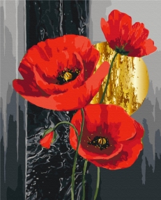 Картины по номерам Красные маки 40x50 Brushme BS54558