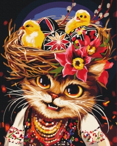 Картины по номерам Пасхальная кошка © Марианна Пащук 40x50 Brushme BS54421