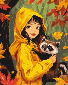 Картины по номерам Осенний друг 40x50 Brushme BS54172