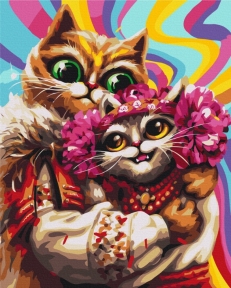 Картины по номерам Февральские котики ©Марианна Пащук 48x60 Brushme BS53466L