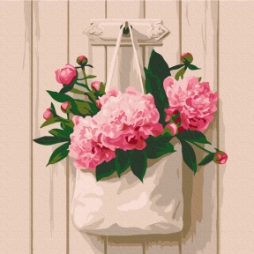Картины по номерам Цветы в интерьере 30x30 Brushme SQ30034