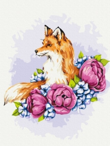 Картины по номерам Квіткова лисиця © Anna Kulyk 30x40 Brushme RBS53587