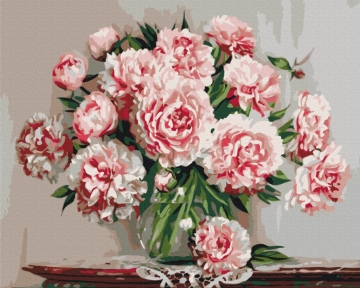Картины по номерам Садовые пионы 48x60 Brushme BS5581L