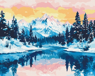 Картины по номерам Серебряные вершины 40x50 Brushme BS54195