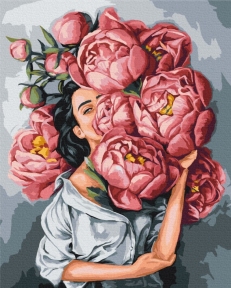Картины по номерам В облаке пионов © Mykhailyshyna Daria 48x60 Brushme BS53067L