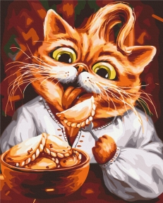 Картины по номерам Кот-сладкоежка © Марианна Пащук 40x50 Brushme BS54330