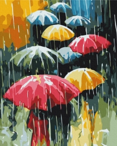Картины по номерам Цветной дождь 48x60 Brushme BS52166L