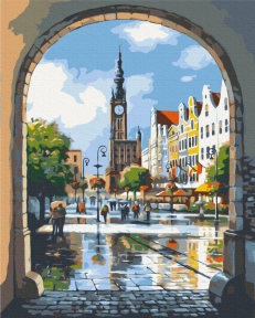 Картини за номерами Міська арка 48x60 Brushme BS4652L