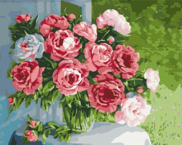 Картини за номерами Домашні півонії 48x60 Brushme BS51651L
